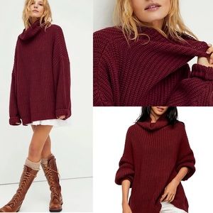 FREE PEOPLE Swim Too Deep Turtleneck Sweater